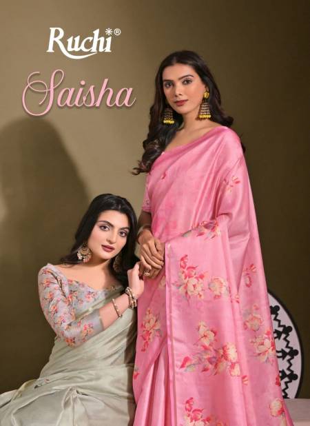 Saisha By Ruchi Tussar Silk Printed Ladies Saree Wholesale Market In Surat